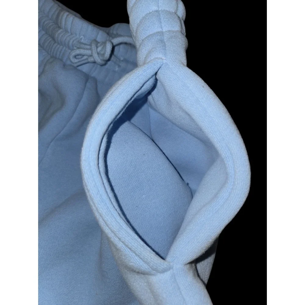 Womens White Fox Large Blue Drawstring Shorts‎ Pockets Clean